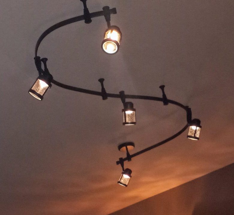 Light on an angled ceiling